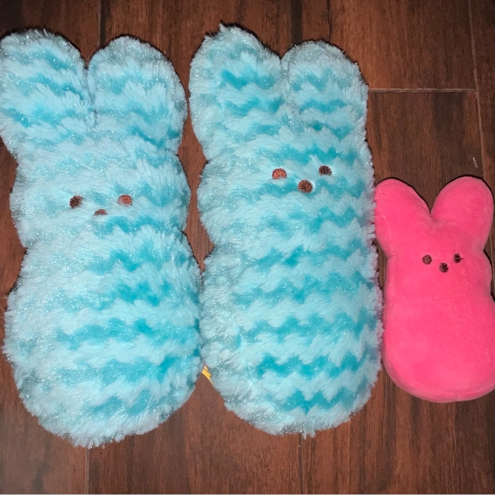 BUNDLE- Peeps Blue and Pink Plush Bunny Set - Picture 1 of 2
